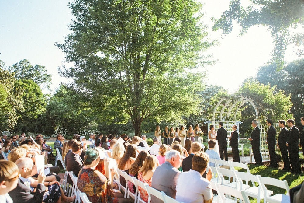 wedding ceremony at lewis ginter botanical gardens