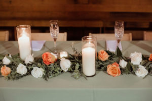wedding reception tablescape