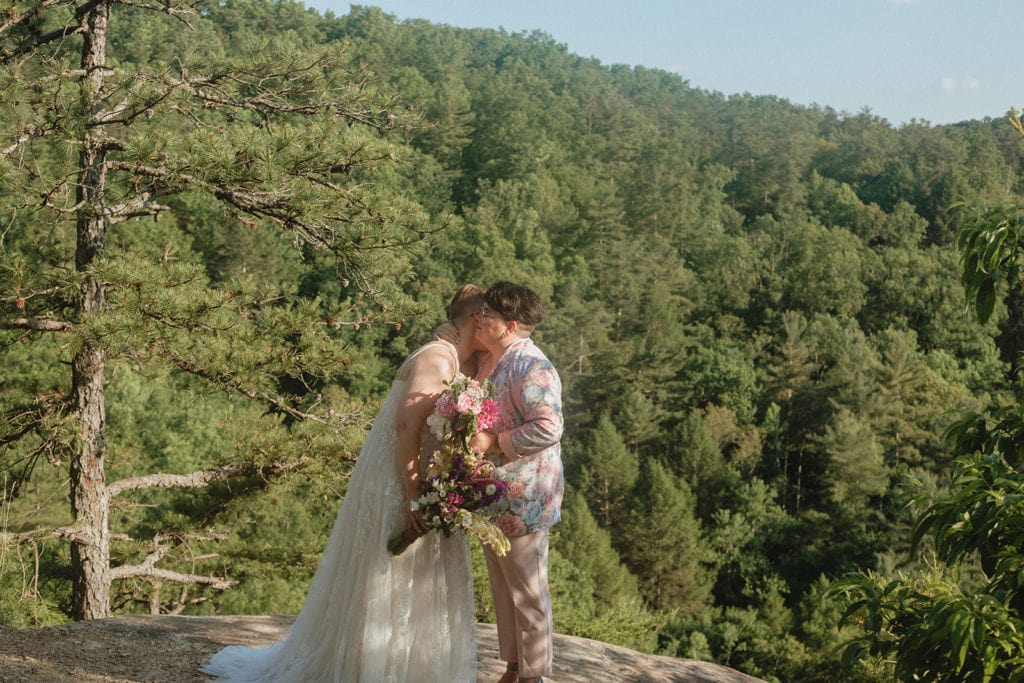 queer wedding ceremony at red river gorge