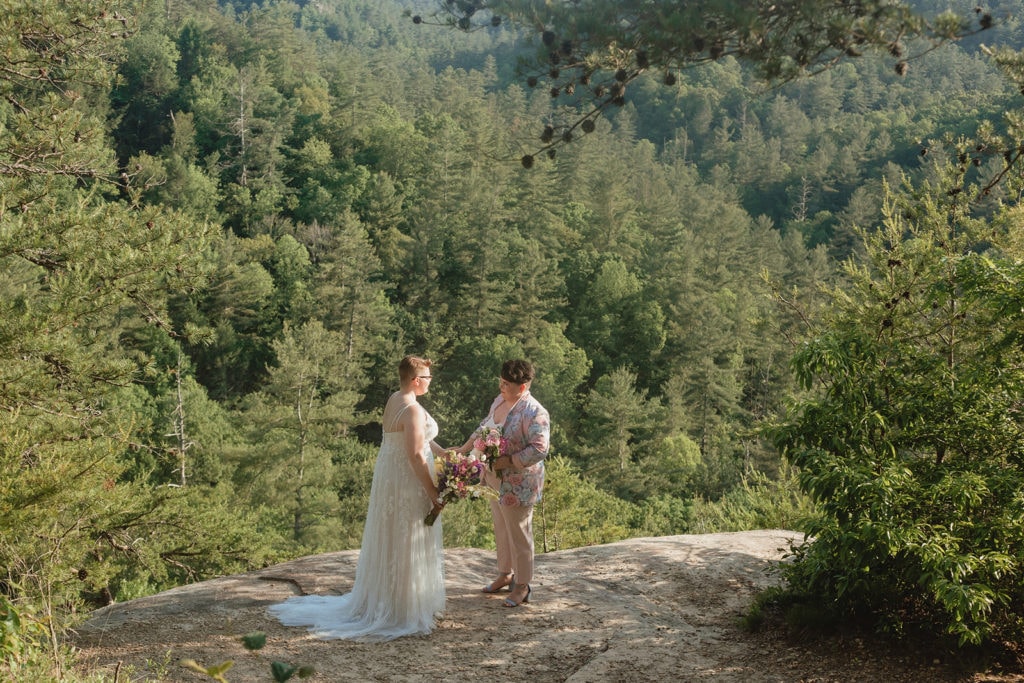 queer lesbian wedding at red river gorge